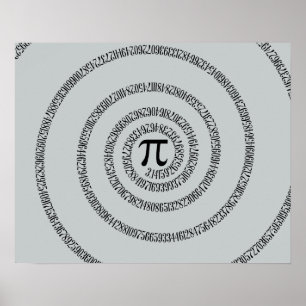 A Twist of Pi Click Customize to Change Grey Poster
