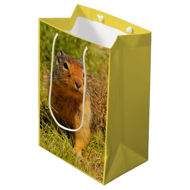 A Twitchy-Nosed Columbian Ground Squirrel Medium Gift Bag (Front Angled)