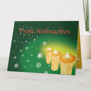 A two-fold Christmas card (Frohe Weichten) with a 