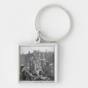 A Two Gun Battery during the Crimean War, c.1855 Keychain