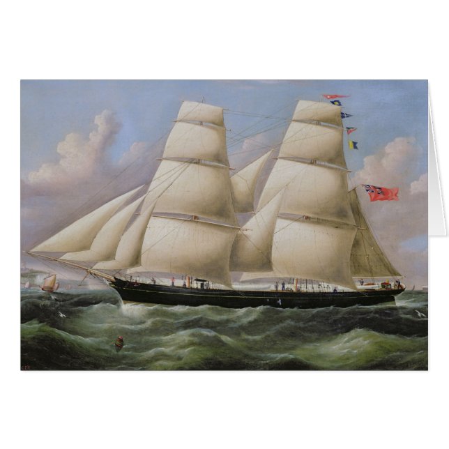 A Two Masted Schooner off Dover (oil on canvas) (Front Horizontal)