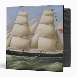 A Two Masted Schooner off Dover (oil on canvas) Binder