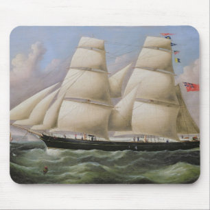 A Two Masted Schooner off Dover (oil on canvas) Mouse Pad