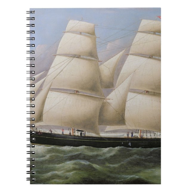 A Two Masted Schooner off Dover (oil on canvas) Notebook (Front)