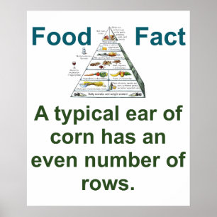 A Typical Ear Of Corn - Food Fact Poster
