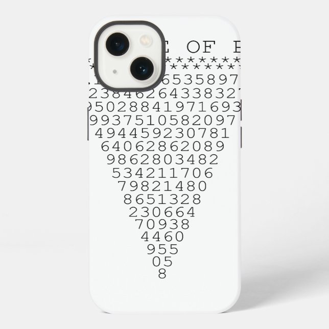 A Typographic Slice of Pi iPhone Case (Back)