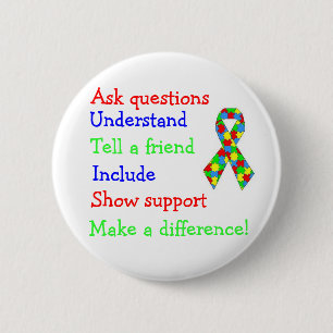 A~U~T~I~S~M Button! 2 Inch Round Button