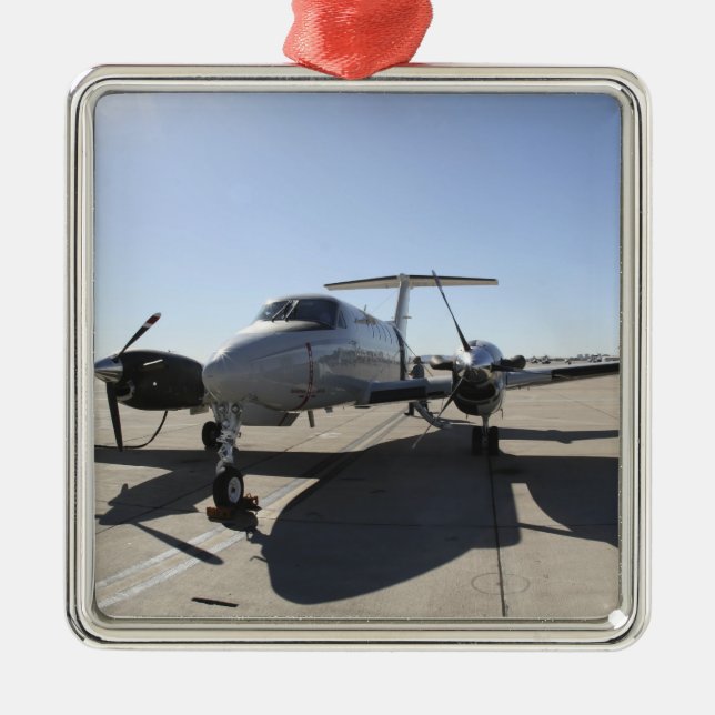 A  UC-12F King Air aircraft Metal Ornament (Front)