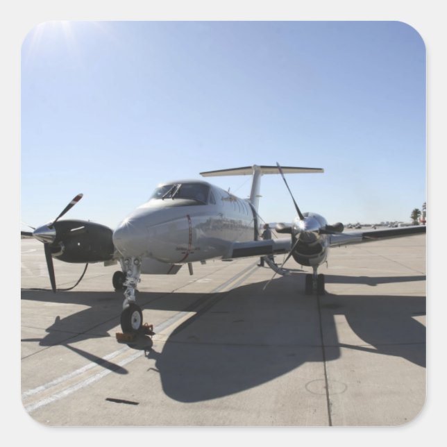 A  UC-12F King Air aircraft Square Sticker (Front)