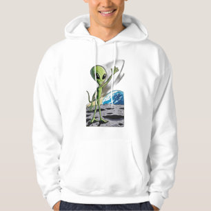 A UFO abducting a cow Hoodie
