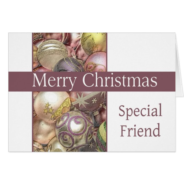À un ami spécial Joyeux Noël carte (Devant horizontal)