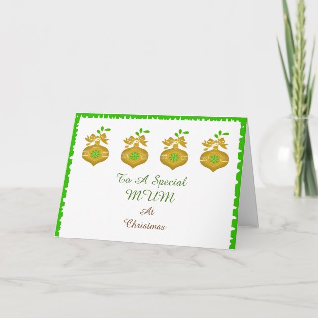 À une maman spéciale à la carte de voeux de Noël (Devant)