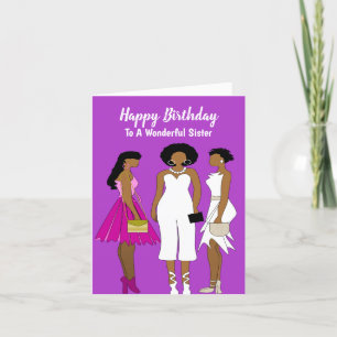 À Une Merveilleuse Carte Afro-Américaine Anniversa