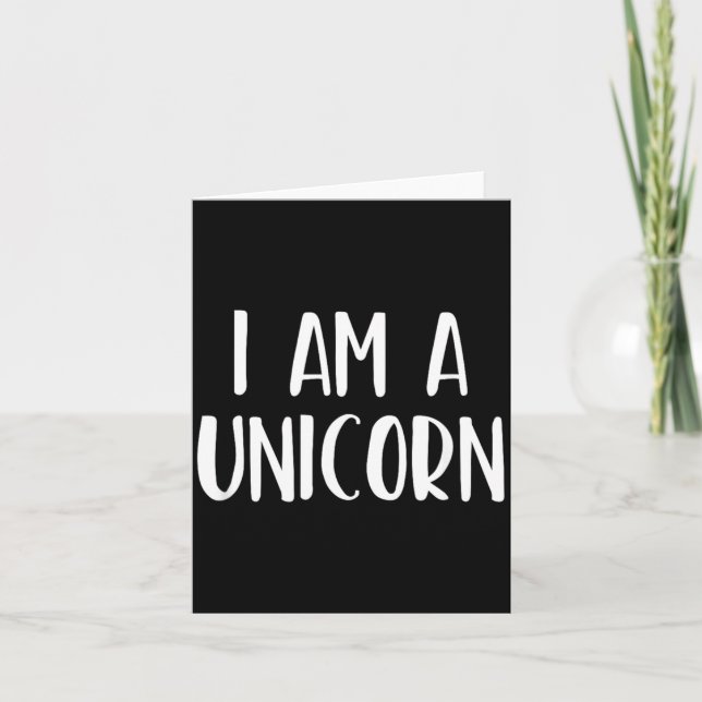 A Unicorn Halloween Simple Costume Easy Funny Card (Front)