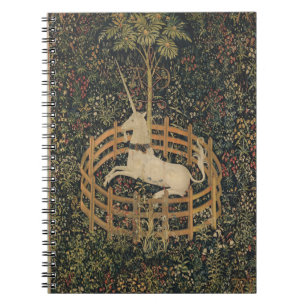 A Unicorn Rests in a Garden Notebook