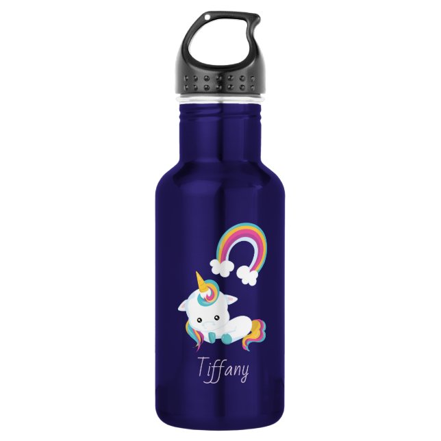 A unicorn under the rainbow 532 ml water bottle (Front)