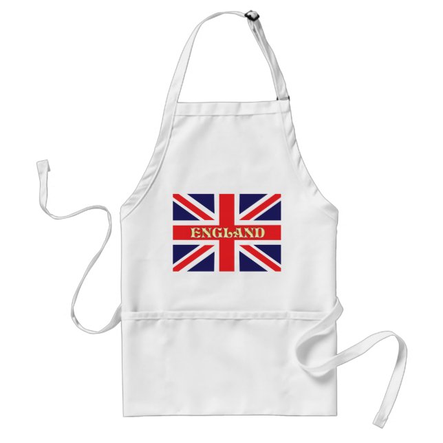 A Union Jack flag with England across it Standard Apron (Front)
