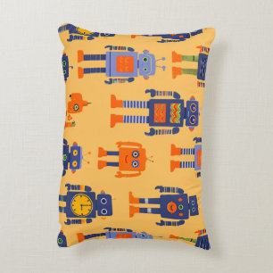 a unique and fun robot accent pillow