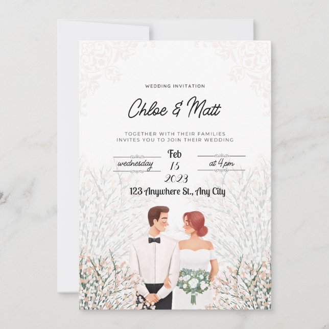A unique invitation to your special day (Front)