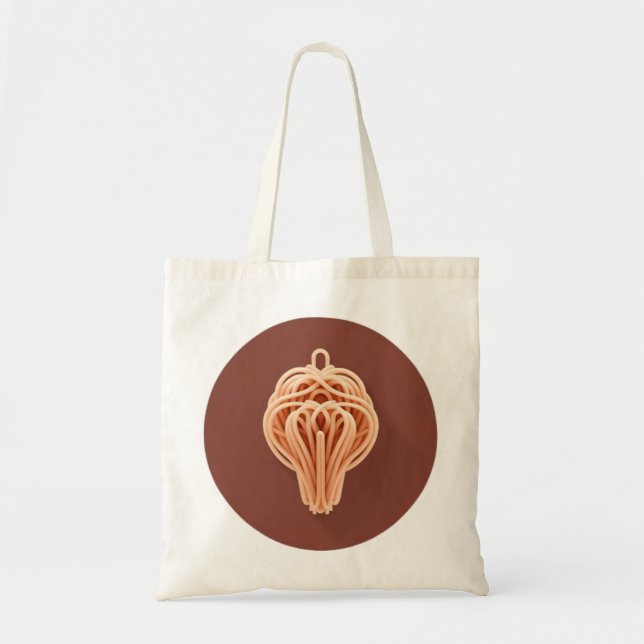 A Unique Pattern of Spaghetti Noodles Tote Bag (Front)