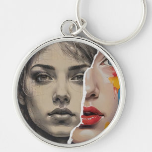 A unique two shade key chain 