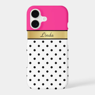 A Uniquely Chic Hot Pink Fuchsia, White Black Gold