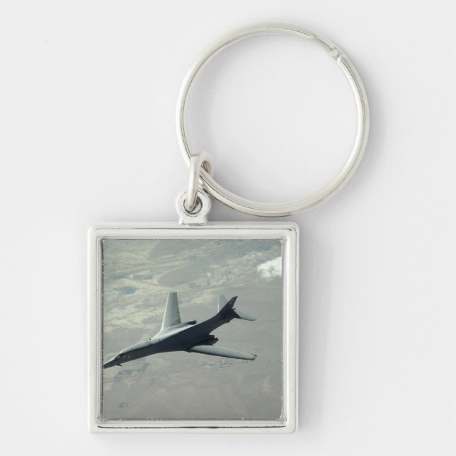 A US Air Force  B-1B Lancer on a combat patrol 2 Keychain (Front)