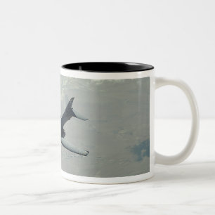 A US Air Force  B-1B Lancer on a combat patrol 2 Two-Tone Coffee Mug