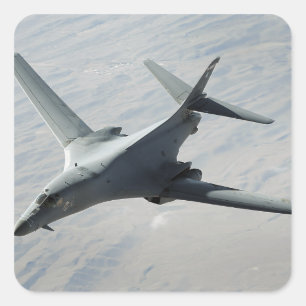 A US Air Force  B-1B Lancer on a combat patrol Square Sticker