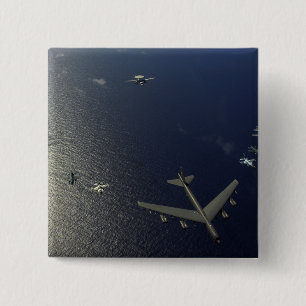 A US Air Force B-52 Stratofortress aircraft 2 Inch Square Button
