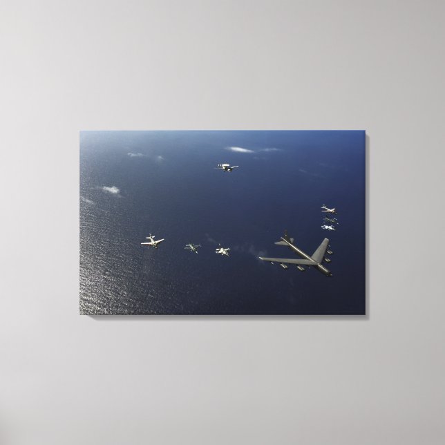 A US Air Force B-52 Stratofortress aircraft 3 Canvas Print (Front)