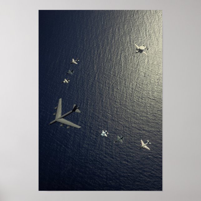 A US Air Force B-52 Stratofortress aircraft Poster (Front)