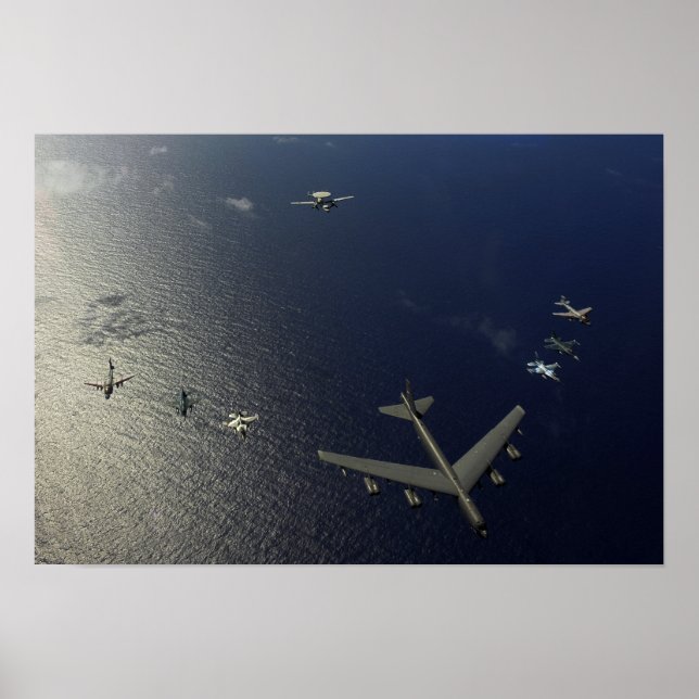 A US Air Force B-52 Stratofortress aircraft Poster (Front)