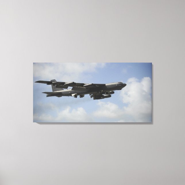 A US Air Force B-52 Stratofortress in flight Canvas Print (Front)