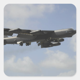 A US Air Force B-52 Stratofortress in flight Square Sticker