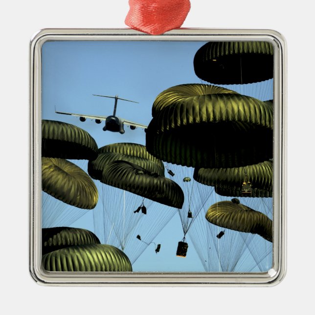 A US Air Force C-17 Globemaster III Metal Ornament (Front)