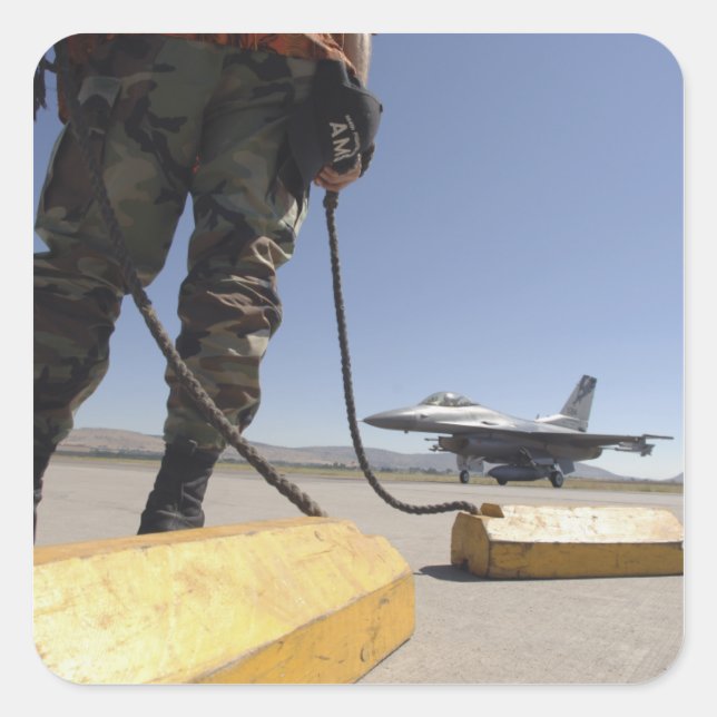 A US Air Force crew chief Square Sticker (Front)