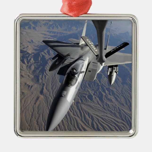A US Air Force F-15 Eagle Metal Ornament (Front)
