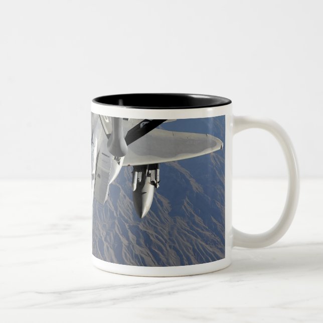 A US Air Force F-15 Eagle Two-Tone Coffee Mug (Right)