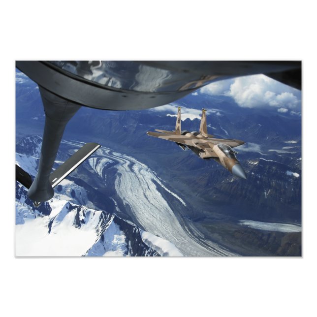 A US Air Force F-15C Eagle positioning itself Photo Print (Front)