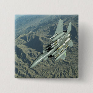 A US Air Force  F-15E Strike Eagle 2 Inch Square Button