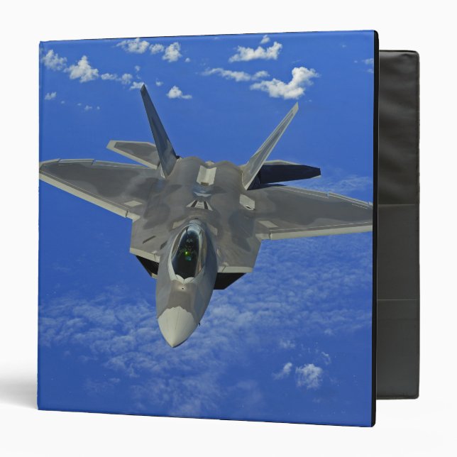 A US Air Force F-22 Raptor in flight near Guam Binder (Front/Inside)