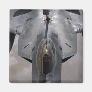 A US Air Force F-22 Raptor is refueled Magnet