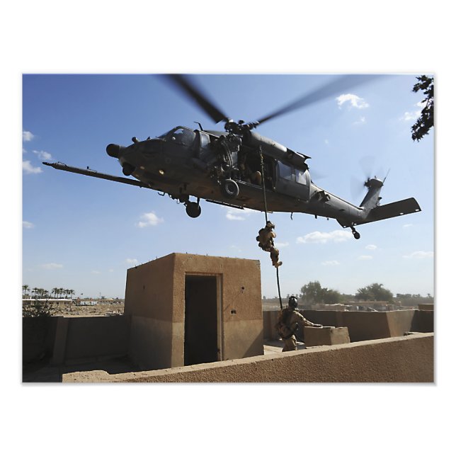 A US Air Force Pararescuemen Photo Print (Front)