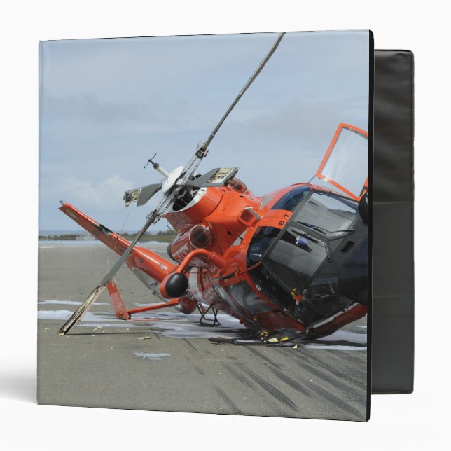A US Coast Guard MH-65 Dolphin helicopter crash Binder (Front/Inside)