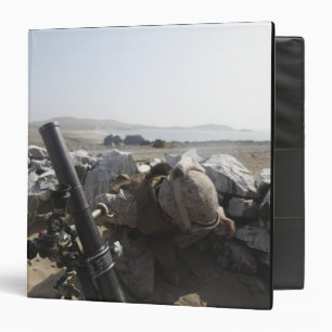 A US Marine fires a mortar in Salinas, Peru Binder