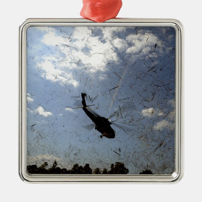 A US Navy HH-60 Seahawk Metal Ornament (Front)