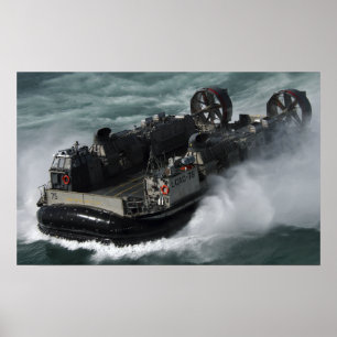 A US Navy Landing Craft Air Cushion Poster