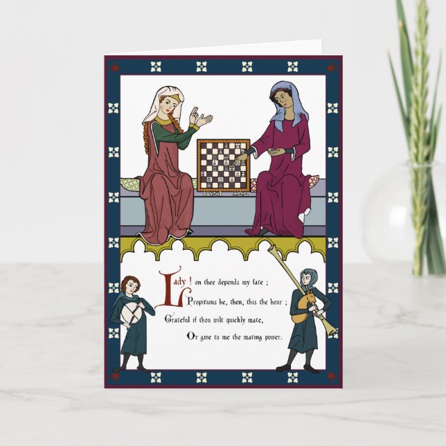 A Valentine for Chess Lovers Holiday Card (Front)