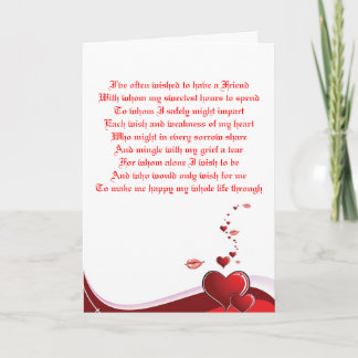A Valentines Love Poem Holiday Card